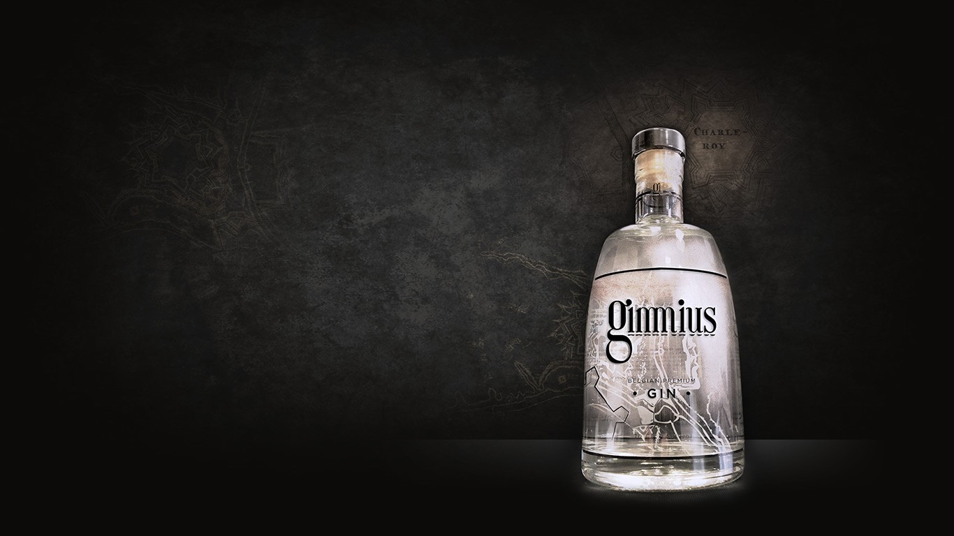 Gin Gimmius 0.7L - 41° , gin de Charleroi