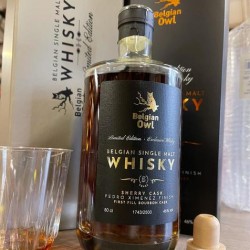 Whisky Belgian Owl 5 ans finition Pedro Ximenez 46% - 0.5L. (2eme édition)