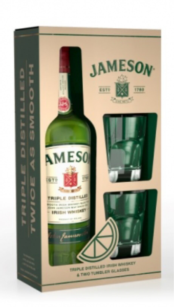 Jameson + 2 verres 40° 0.7L
