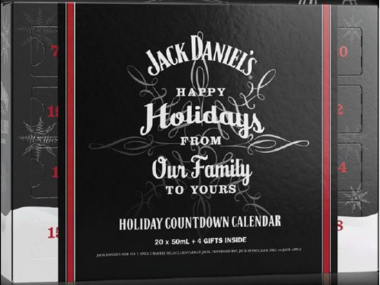 Jack Daniel's Xmas Calendar 20 x 5 cl + 4 verres 38.5° 1L