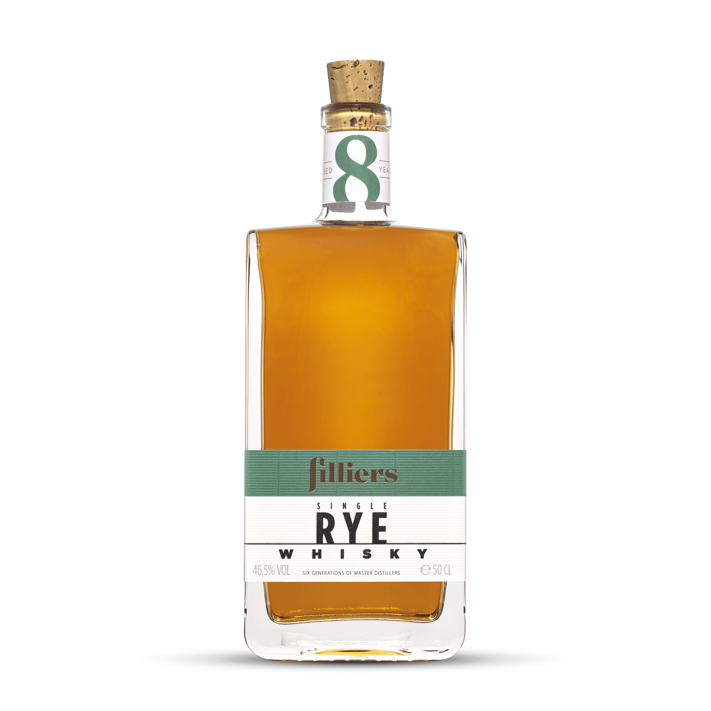Filliers Single Rye Whisky 46,5% 8 Ans d'age 50Cl.
